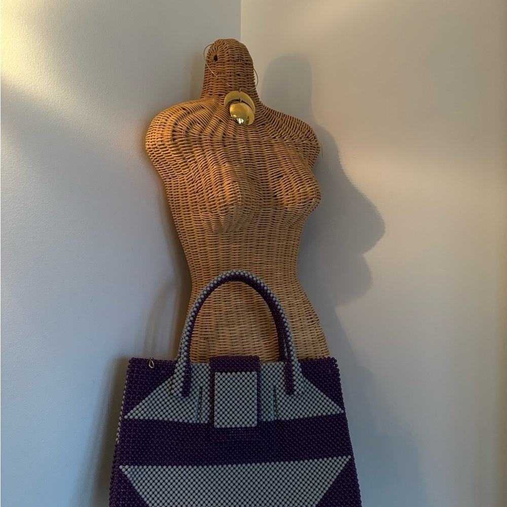 Collectible pop art purple grey bag 1960s - Picture 5 of 11